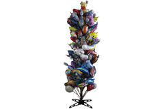 Display Balloon Tree holds 60 Airfilled Mini Foil Ball. with Paper Stick 65 x 65 x 180 cm