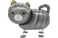 Walking Balloon Cat Foil Balloon W24 Packaged 52 cm x 75 cm
