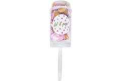 Party Popper Push Pop Paper Round white-pink-beige