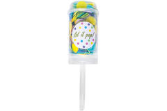 Party Popper Push Pop Paper Round Multicolor Pastel