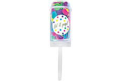 Party Popper Push Pop Paper Round Multicolor
