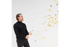 Confetti Cannon Gold Rectangular Foil 28 cm