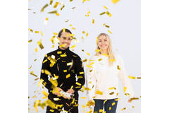 Confetti Cannon Gold Rectangular Foil 28 cm