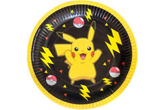 8 Plates Pokémon 2024 Paper Round 18 cm