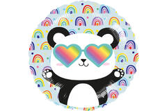Standard Happy Panda Foil Balloon C40 Packaged 43 cm