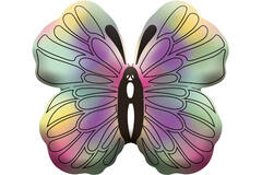 Large Shape Iridescent Butterfly Foil Balloon H70 Packaged