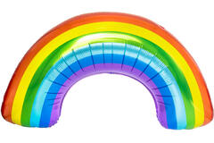 Large Shape Bright Rainbow Foil Balloon H40 Packaged