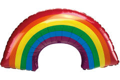 Large Shape Iridescent Rainbow Foil Balloon H50 Packaged