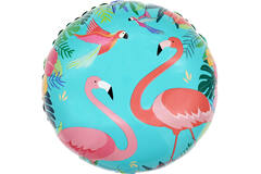 Standard Summer Flamingo Foil Balloon S40 Packaged 43cm