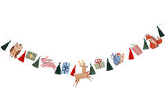 Tassel Garland Winter Woodland Paper and Ribbon Tassels 200 cm x 18 cm