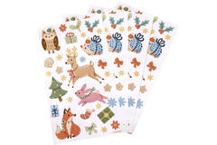 4 Winter Woodland Sticker Sheets 4 x 17,5 cm x 10 cm