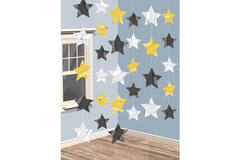 6 String Decorations Hollywood Stars Foil 213 cm