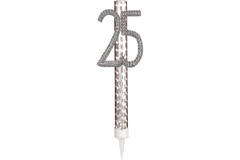 Fountain Milestone 25 incl.   cake topper (with rhinestones)