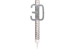 Fountain Milestone 30 incl.   cake topper (with rhinestones)