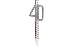 Fountain Milestone 40 incl.   cake topper (with rhinestones)