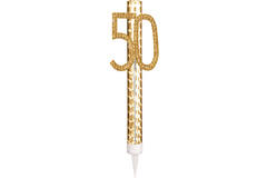 Fountain Milestone 50 incl.   cake topper (with rhinestones)