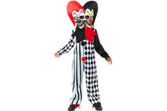 Child Costume Double Headed Jester Clown Age 4-6 Years