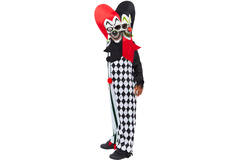 Child Costume Double Headed Jester Clown Age 4-6 Years