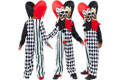 Child Costume Double Headed Jester Clown Age 6-8 Years