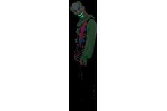 Adult Costume Funhouse Neon Clown Men Size M
