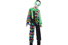 Child Costume Funhouse Clown Boy Age 8-10 Years