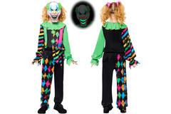 Child Costume Funhouse Clown Boy Age 8-10 Years