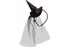 Mini Hat Witch With Headband and Bow One size