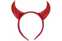 Headband Devil Horns  Red One size