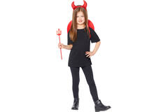 Kids Accessory Kit Foil Devil Wings with Headband and Trident