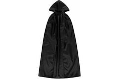 Costume Accessory Black Hooded Cape One size