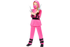 Child Costume Ninja Warrior Pink 3-4 yrs