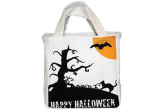 Canvas Bag Trick or Treat 16 x26 cm