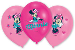 6 Latex Balloons Minnie 27.5 cm / 11"