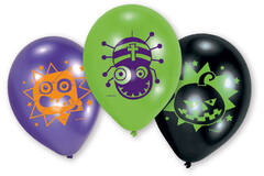 6 Latex Balloons Halloween Kids 22.8 cm / 9"