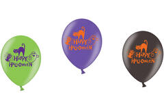 6 Latex Balloons Happy Halloween 27.5 cm / 11"