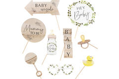 botanical baby shower photo booth props
