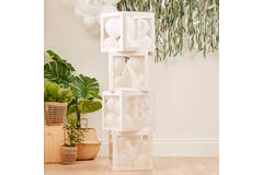 Pop up baby blocks to fill with white balloons