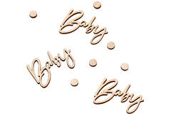 wooden baby confetti
