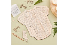 wooden baby grow guest book