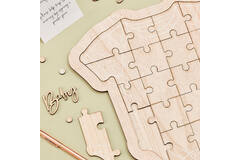 wooden baby grow guest book