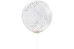 Balloons - Huge - White Confetti