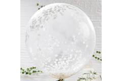 Balloons - Huge - White Confetti