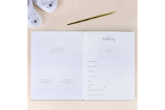 Guest Book - Grey Suede My Baby Journal - Foiled