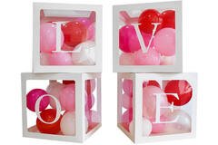 4 Letter Cubes LOVE Paper 30 x 30 x 30 cm