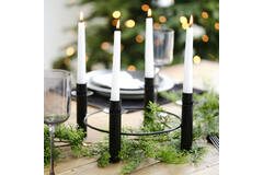 Table Centrepiece - Circular Candle Holder - Black