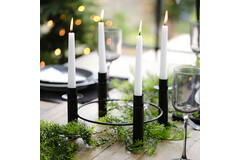 Table Centrepiece - Circular Candle Holder - Black