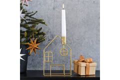 Metal House Dinner Candle Holder