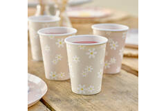 Daisy Print Paper Cups