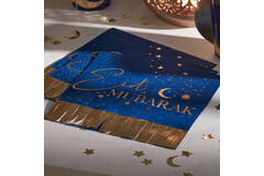 Paper Napkin - Eid Mubarak Fringe Napkin - Navy and Gold