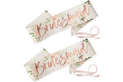 2 Sashes Floral Hen Party Paper / Foil 76 x 10 cm
